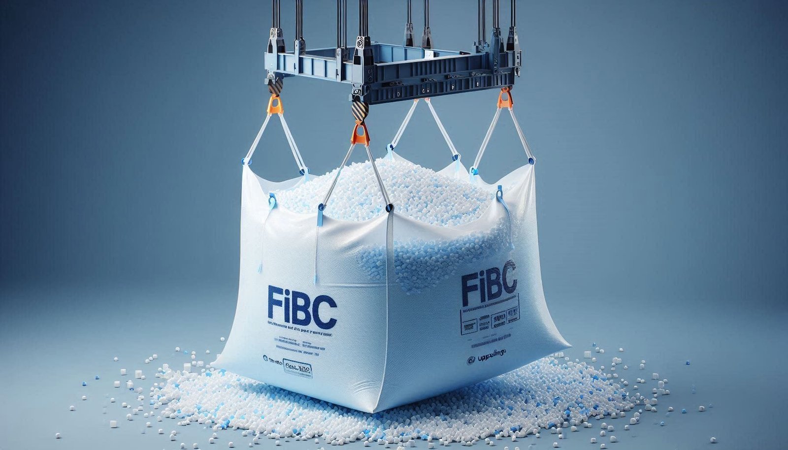 Form-stable Q-Bags with internal baffles for optimized plastic pellet and resin storage and container loading.