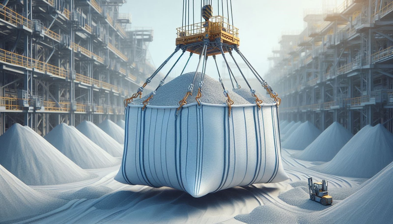 Ultra-heavy-duty FIBC big bags with up to 2,000 kg SWL and 6:1 multi-trip safety factor for ores and minerals.